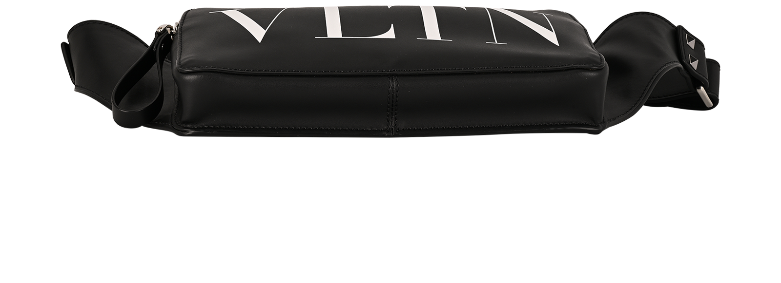 VLTN Rockstud Belt Bag, &pound;275, Handbags, Black, Leather, Top view